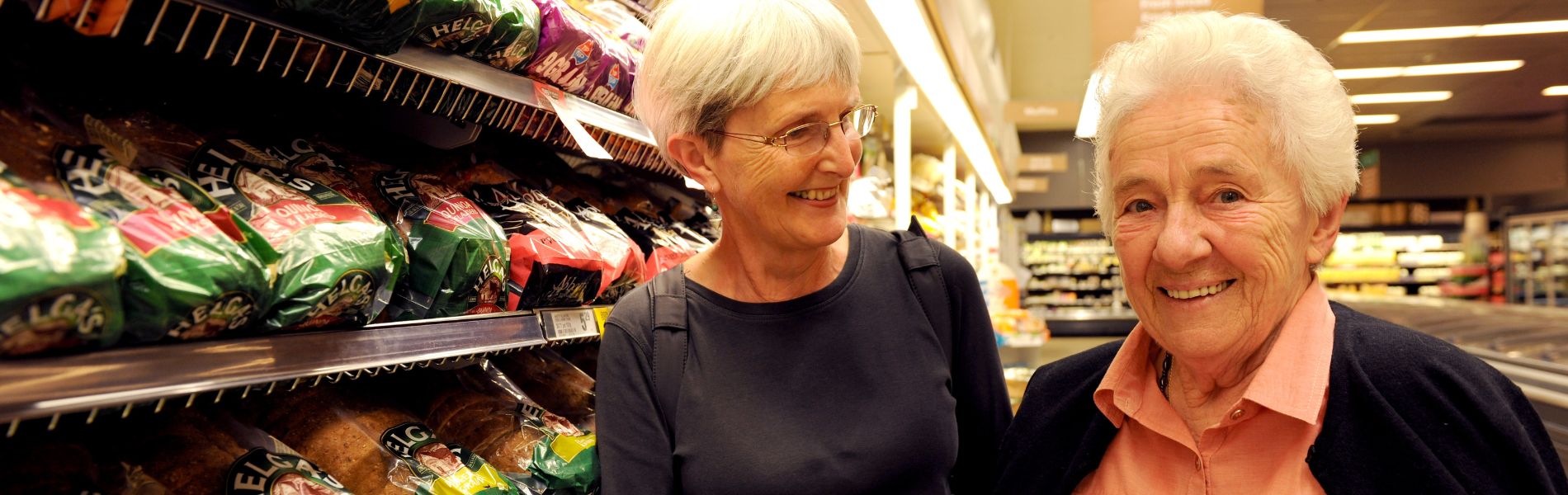 Senior ladies at supermarket