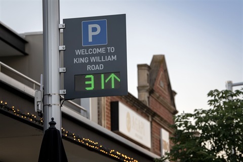 Digital Parking Signage on King William Road